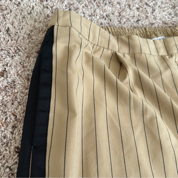 La Ligne for Target Beige Pinstripe Wide Leg Pants Elastic Waist Women’s Size 1X - Picture 5 of 15